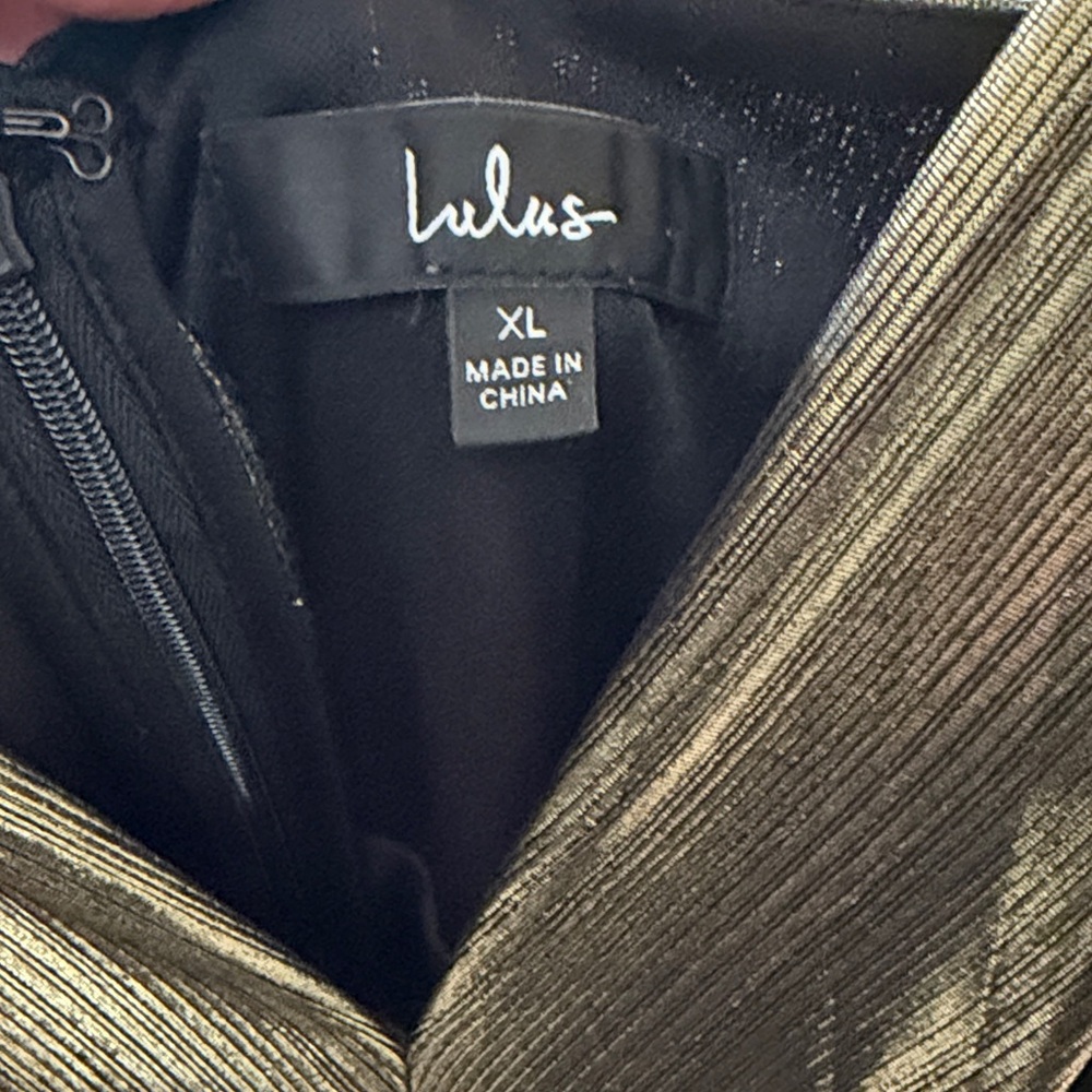 Lulu's Metallic Gold Dress XL